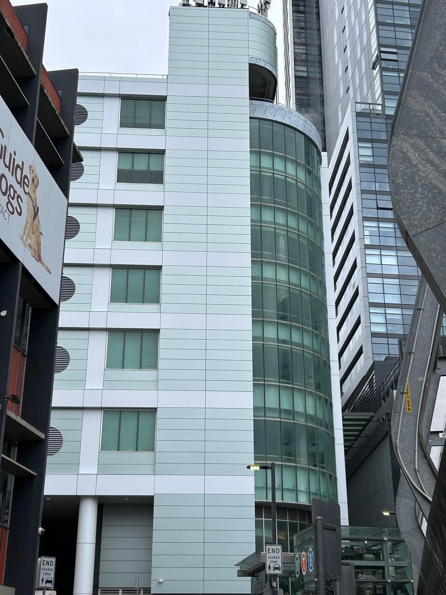 Completed Telstra Chatswood data exchange façade with ALPOLIC™ NC/A1 cladding