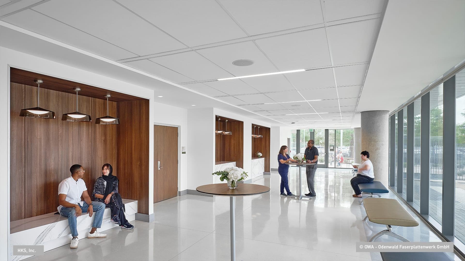 OWA ceilings installed in Heathcare waiting room
