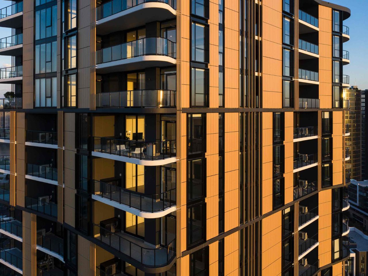 TONALITY non-combustible terracotta and ceramic façade on the Sanctuary Apartments in NSW.