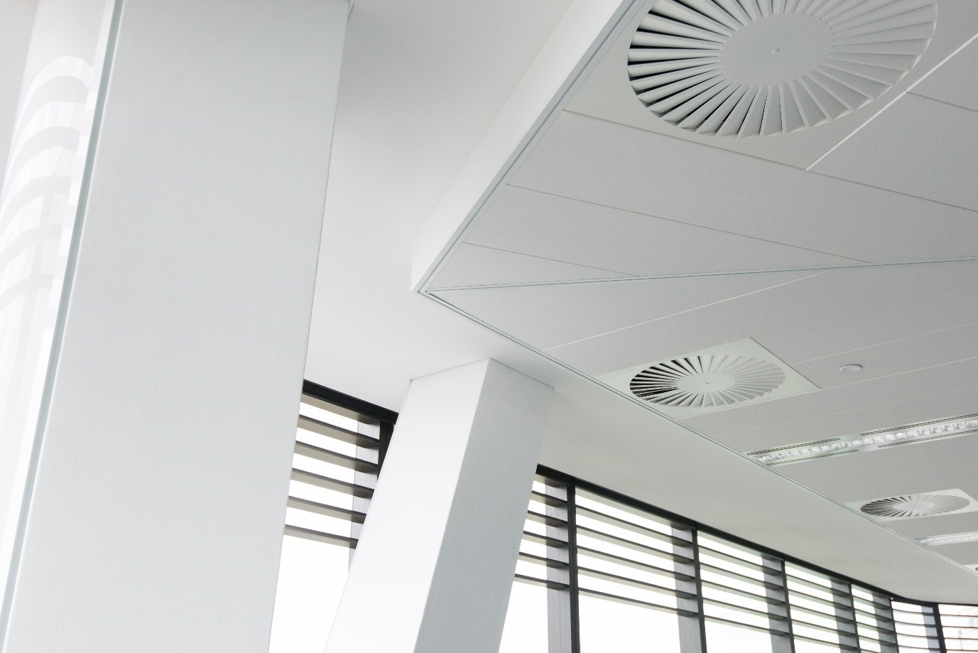 Modular metal ceilings need to consider access to services such as air conditioning ducts, fire sprinklers and electrical
