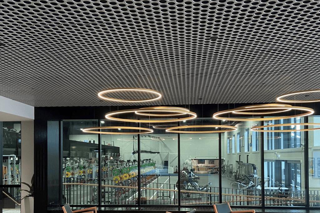 durlum’s LOOP metal ceiling on the refurbished Queensland Academy of Sport