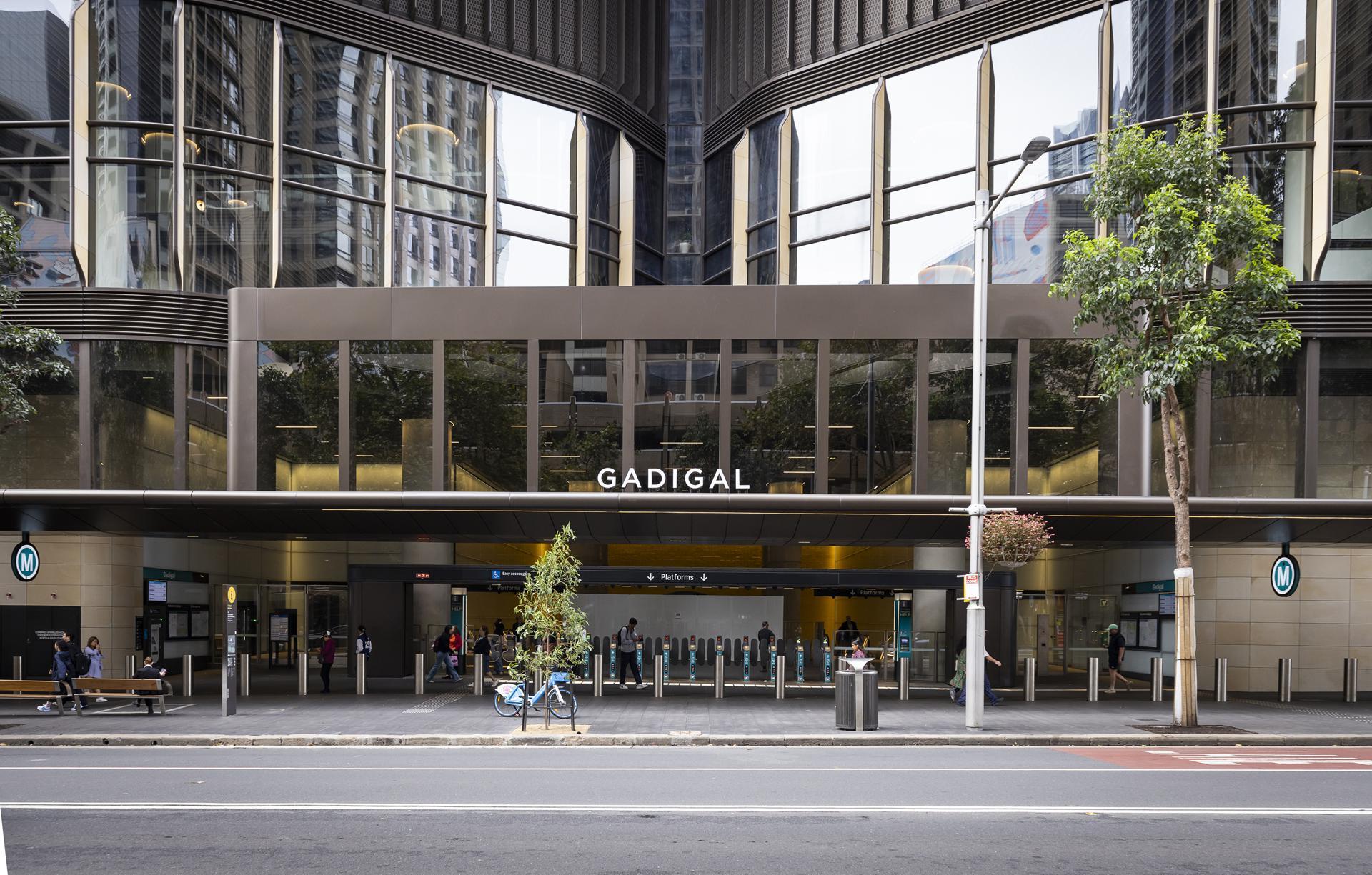 Entrance of Gadigal Metro Station