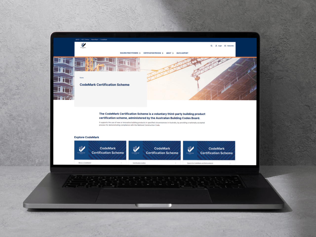 CodeMark Certification Scheme website for Australian building products